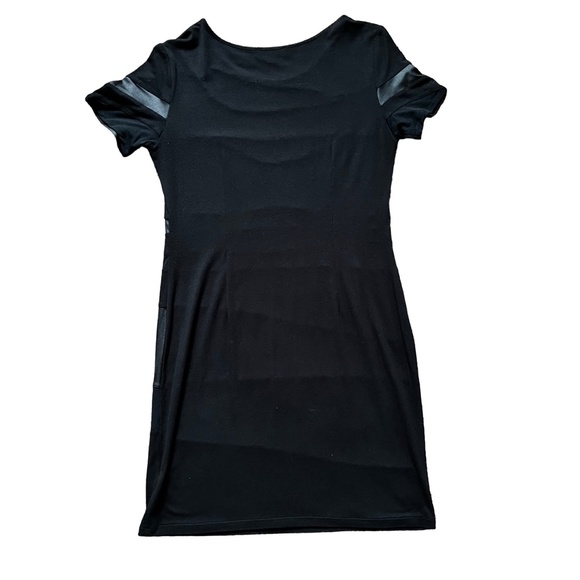 Vivienne Tam Black Short Sleeved Stretchy Mesh Sheath Dress, Size Medium - Picture 5 of 5